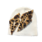 Leopard fluff beanie