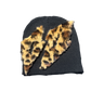 Leopard fluff beanie